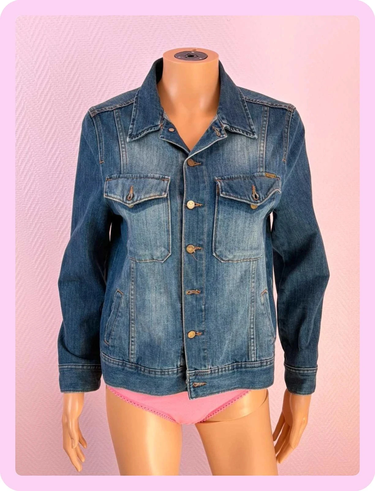 Chaqueta de mezclilla asuaverde talla 40 poco usada – photo 2